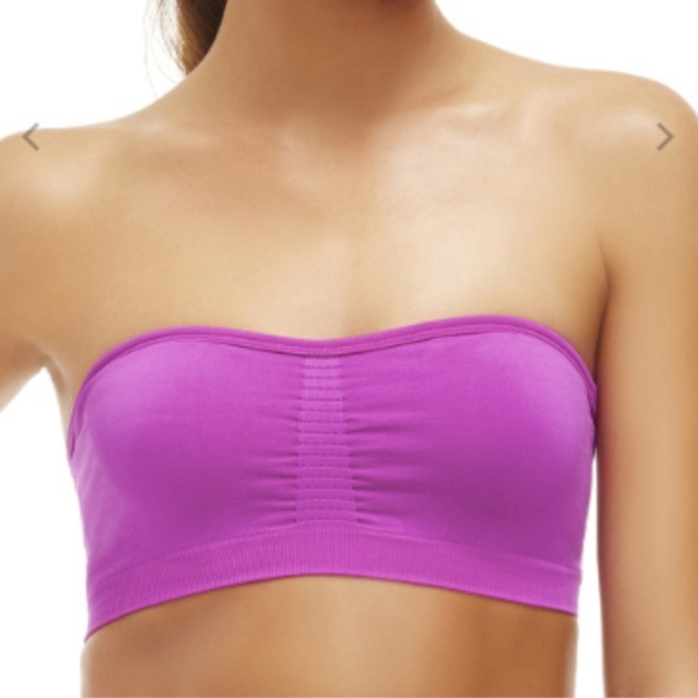 Fabletics Sevan Bandeau Seamless Purple Orchid XS